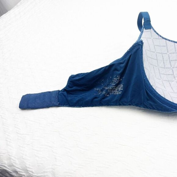 BUY 1 GET 1 FREE Victorias Secret 34D navy blue bra perfect shape space dye - Picture 10 of 10